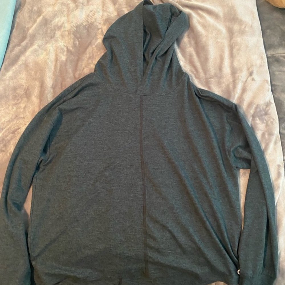 Heather dark green active hoodie